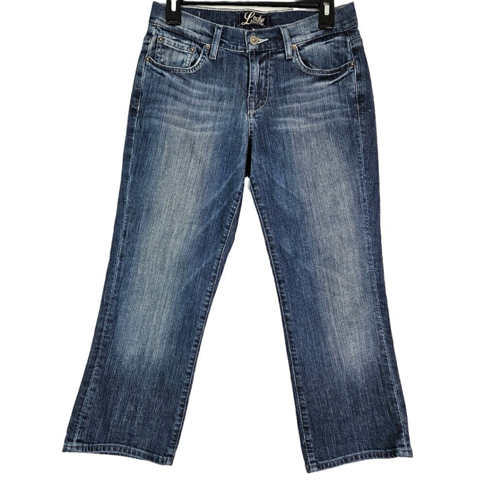 Lucky Brand Logan Classic Rider Crop Stretch Denim Jean 4/27 7W10448